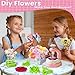 YiYeah DIY Fabric Flower Making Kit for Kids Ages 4-8, Arts and Crafts Bouquet Set with Maker Machine, Creative STEM Educational Toy and Birthday Gift for Girls & Boys