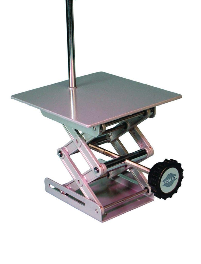LBJSET- Laboratory Jack with Platform and Rod, United Scientific Supplies - Platform Size : 4.5x5.5" - Each