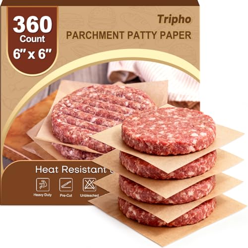 V-Top 360 Count 6X6 Unbleached Pre-Cut Patty Paper