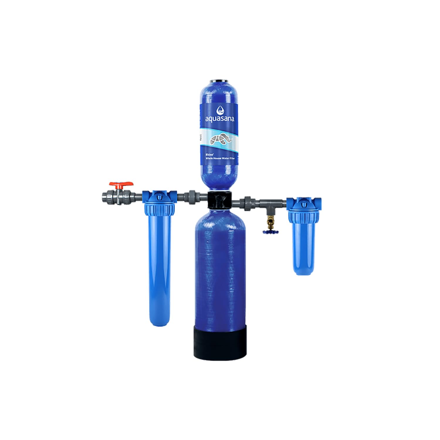 Aquasana Whole House Water Filter System 1 000 000 Gallons Carbon KDF Media Reduces 97 Chlorine Sediment Includes