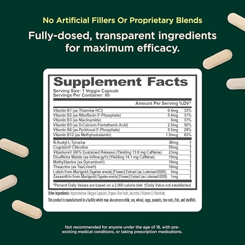 Image of Genius Gamer, Gaming Focus Supplement, 80 Pills - Elite Nootropic Performance Booster - Boost Brain & Mental Clarity, Reaction Time & Concentration - Blue Light Support with Lutemax