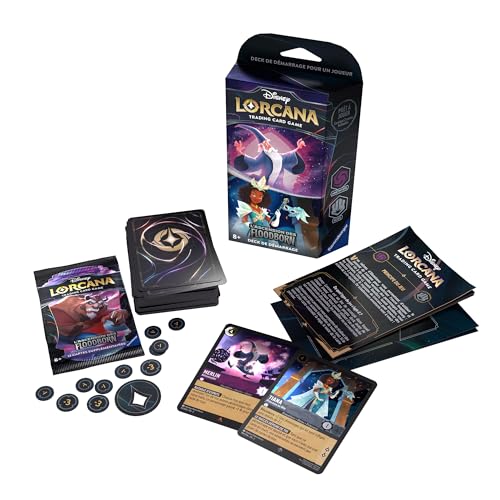 Ravensburger-Disney Lorcana TCG L'ascension des Floodborn-Jeu de Cartes à Collectionner-JCC-Deck de démarrage Améthyste & Acier-dès 8 Ans-Version française