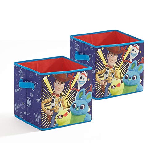 Idea Nuova Toy Story 4 Set of 2 Durable Storage Cubes with Handles