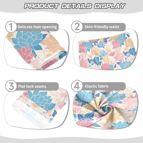 KLL Underwater Creatures Starfish Sea Horse Girls Cotton Pants Soft Full Length Leg Yoga Pants Sports3