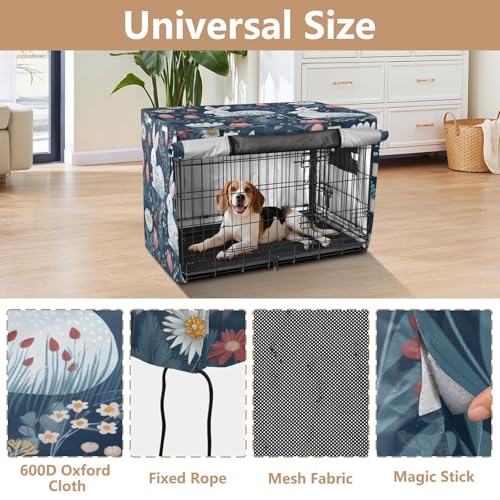 Housse de cage imperméable lapins mignons pour chien et chat en intérieur - 5