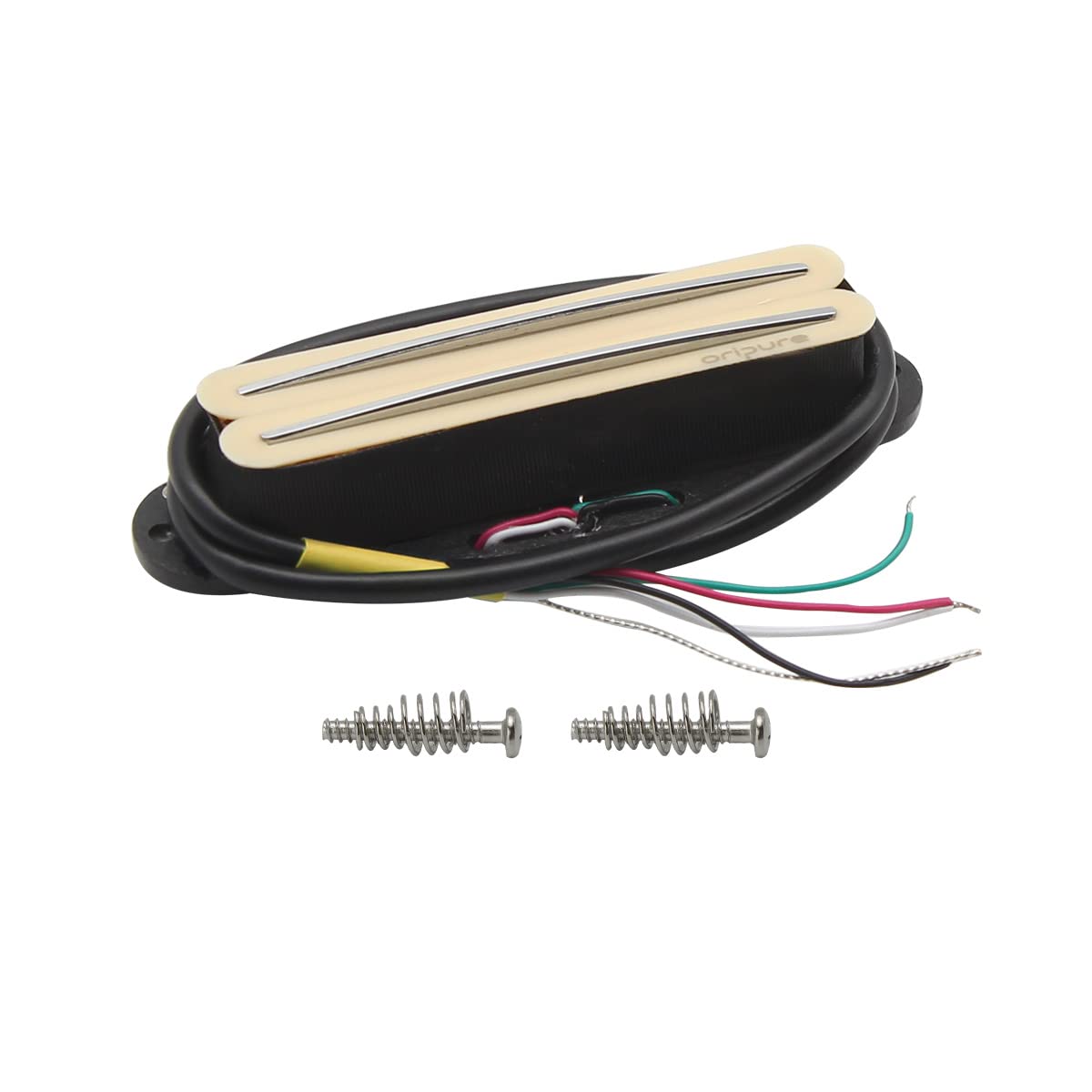 Oripure AlNiCo 5 Hot Wound Dual Blade Rail Pickups Single Coil Sized Humbucker 16K Gitarrensteg Pickup für FD ST/SQ E-Gitarren Style, Creme