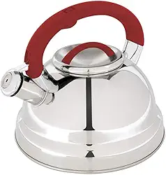 Mor - Chaleira Aço Inox Fundo Triplo Dileta 3 Litros Vermelho