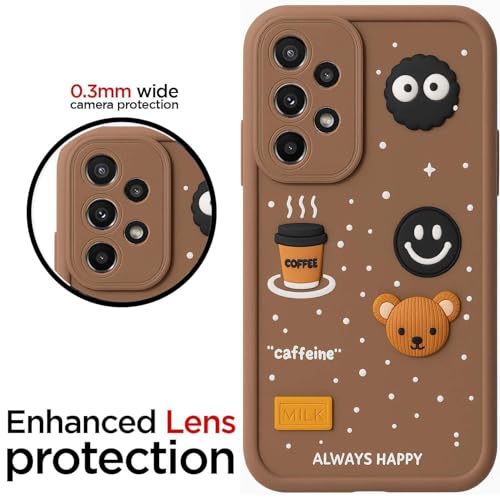 Image of Bintage Ball Bear| Donut| Milk Cake| Baby| Coffee Rubber Case Full Body & Camera Protection Back Cover Compatible for Motorola Moto G22 4G - Brown