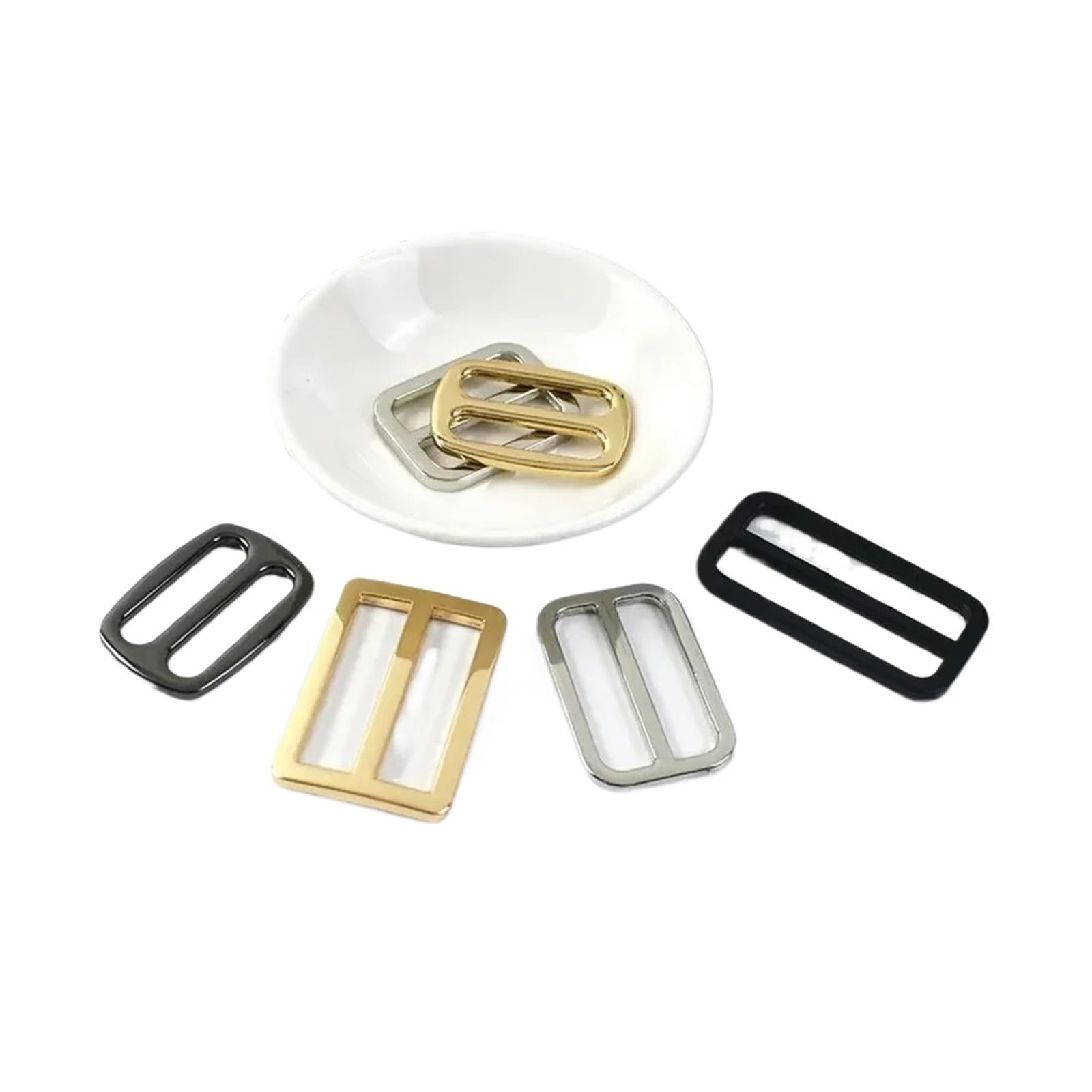 Fibbie per cintura, 30 pezzi, 32 mm, fibbie per borse, cinghie per cinghie a tre anelli di regolazione della cintura