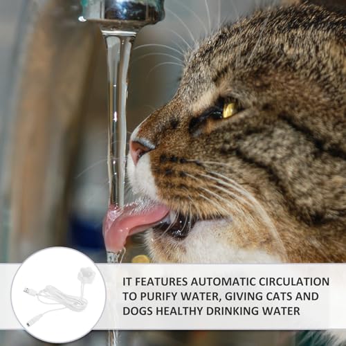 Sensor infrarrojos fuente agua mascotas accesorio USB automatico para dispensador gatos 6