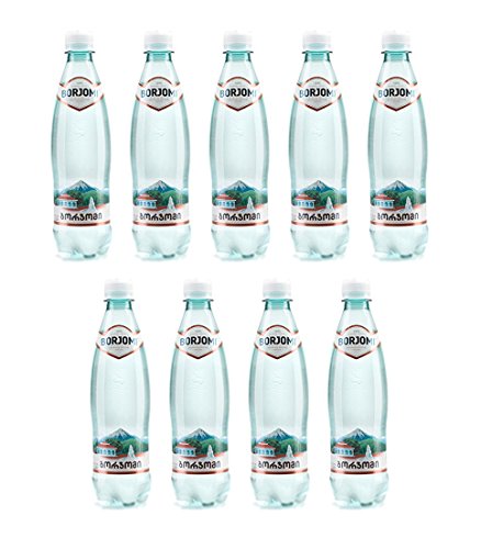 Mineral Kohlensäurehaltige Wasser Borjomi Glitzernd Wasser in kunststoff 0,5l Flasche [Packung von 9] Cover