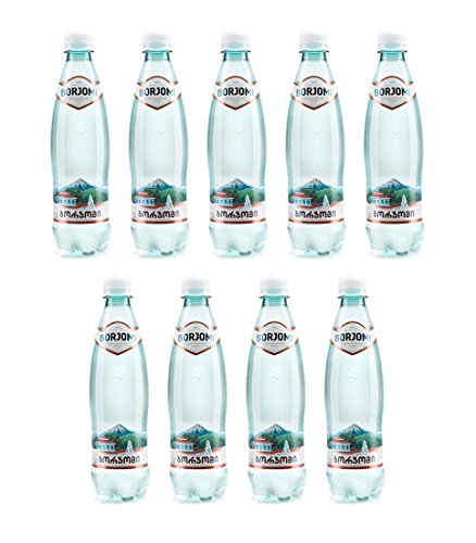 Mineral Kohlensäurehaltige Wasser Borjomi Glitzernd Wasser in kunststoff 0,5l Flasche [Packung von 9]