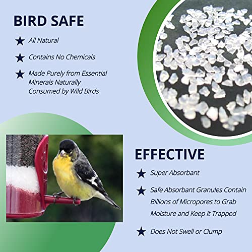 Sapphire Labs Feeder Fresh Bird Feeder And Seed Protector | Keeps Bird Seed For Outside Feeders Clean, Dry And Fresh Preventing Bird Feeder Seed From Caking | Works Great In Tube Feeders | 9 Ounce #TOP4