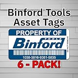 Binford Tools Asset Tags (Vinyl Decal Sticker, Car laptop window tumbler water bottle) logo symbol