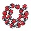 KitBeads 20Pcs Red Ladybug Beads Glass Insect Beads