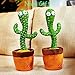 2023 Dancing Cactus Toy Bluetooth [Play Your Songs] Record Repeating What You Say, Rechargeable Singing Talking Cactus Toy Gifts for Baby Boys and Girls