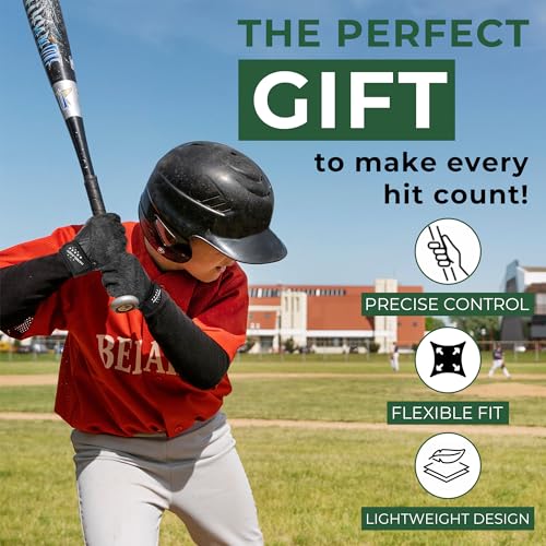 Image of HANDLANDY Baseball Batting Gloves for Adult Youth, Grip Breathable Softball Batting Gloves Fit Men Kids Boys Girls