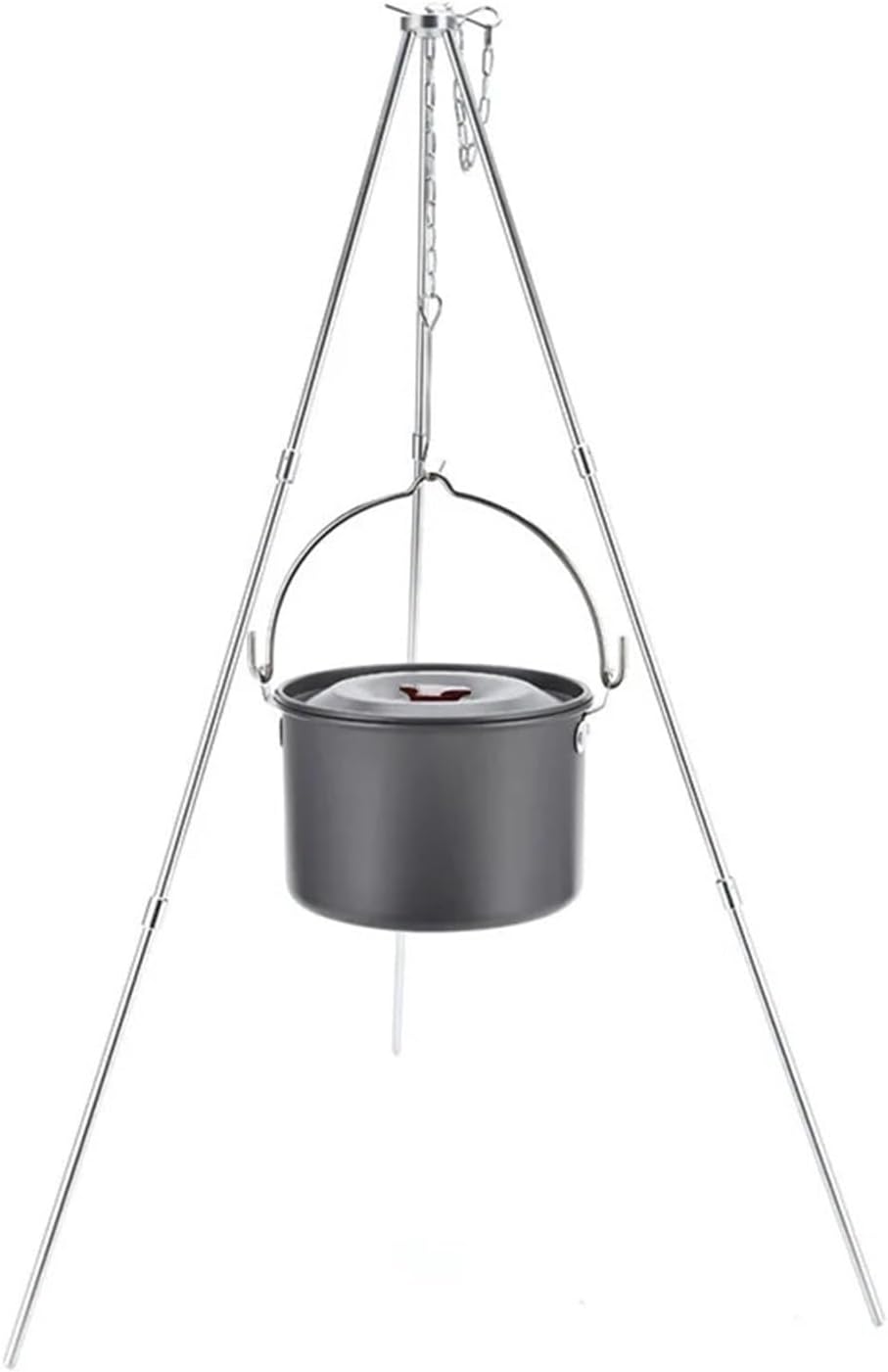 Compatible for 4L Outdoor Hanging Pot, Camping Picnic Large Soup, Portable Cookware, Firewood Cooking
