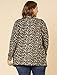 uxcell Women's Plus Size Leopard Print Asymmetric Open Front Fashion Cardigan 4X Brown