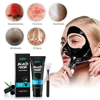 Maschera Peel Off Nera Carbone Di Bambù Per La Rimozione Dei Punti Neri Per Il Viso, Con Kit Di Strumenti Per Estrattore E Pennello