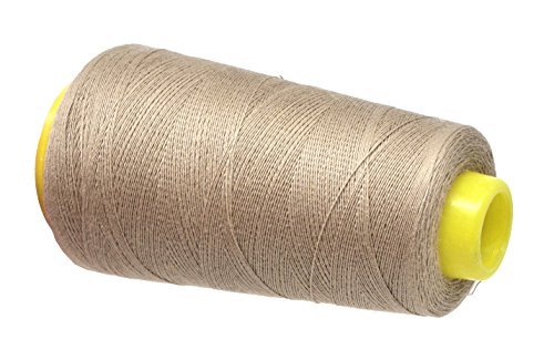 Image of Mandala Crafts Beige Mercerized Cotton Thread Cones for Sewing Quilting | 2400 Yds 50 WT, 100% Long Staple Cotton, Multipurpose, for Embroidery, Piecing, Sergers, Applique, Machine and Hand Sewing