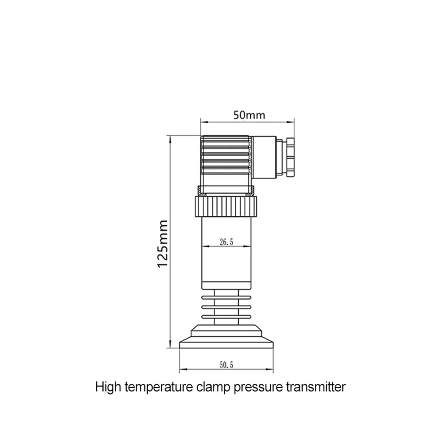 Pressure Sensor Pressure Sensors 200℃ Clamp Type 50.5 Quick Install Flat Film Liquid Pressure Transducer(0-4bar-A 4-20mA)
