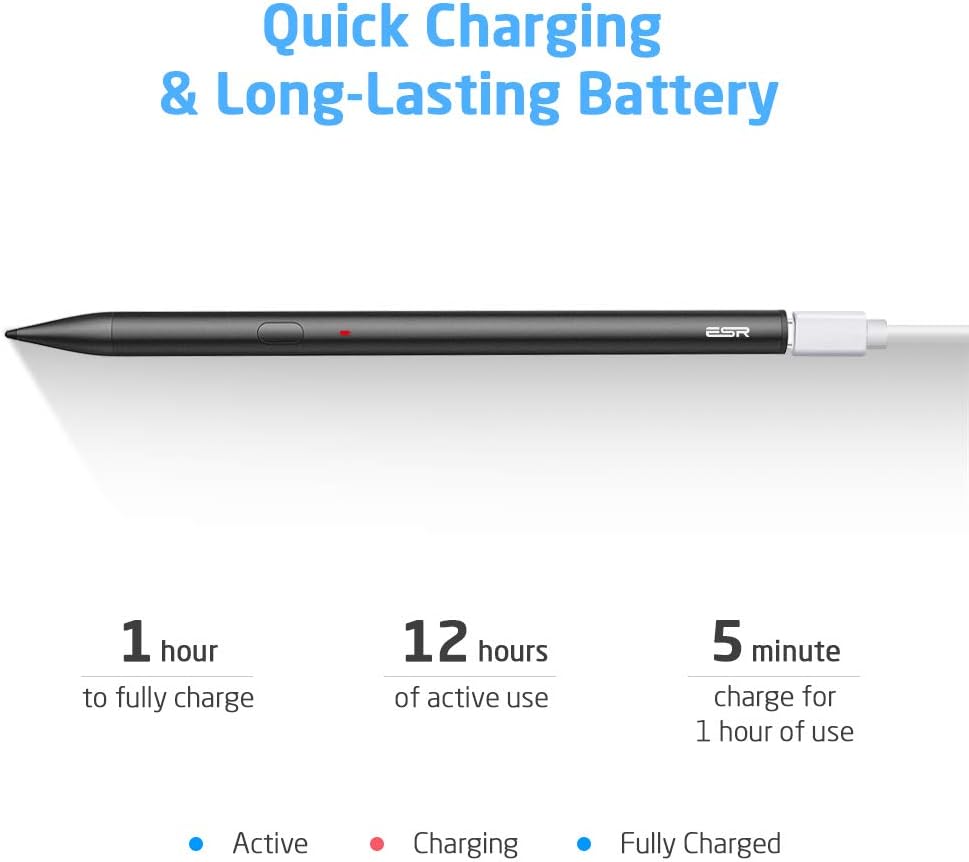 Get Discount 70% Price ESR Upgraded Stylus Pen for iPad, Active Stylus with Palm Rejection, Precise and Rechargeable Pencil Compatible with iPad Pro 2021/2020/2018, iPad 8/7/6, Air 4/3, Mini 5, White