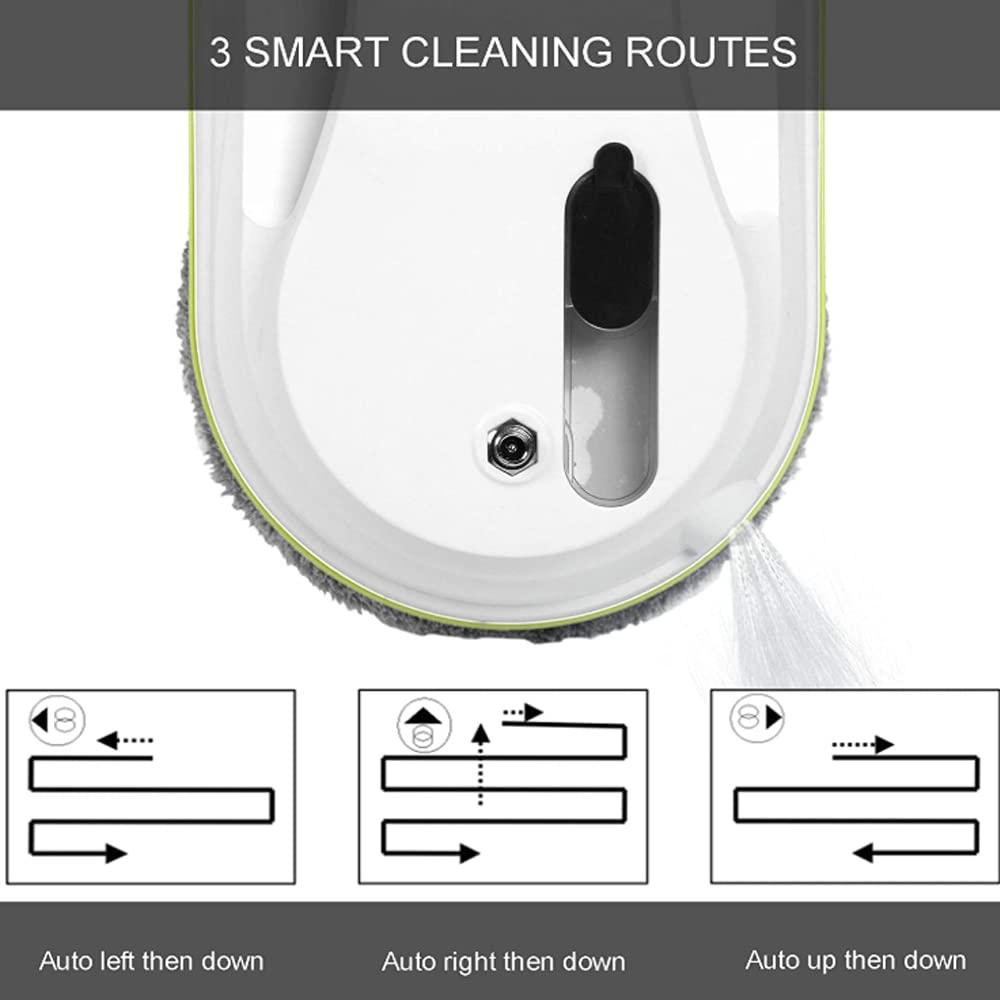 Robot limpiador de ventanas con spray de agua automático,aspirador de ventana robot inteligente de limpieza robot limpiador automático inteligente para ventanas al aire libre/interior