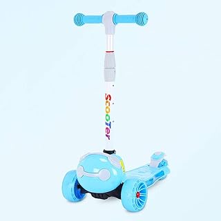Paelf 2-3-6-14 Years Old Child Three Or Four Rounds Foldable Free Installation Flash Wheel With Music Scooter Intelligent Gravity Steering Scooter Non-slip Wear Male Girl Toy Scooter