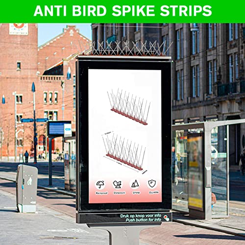Septpenta 10 Pcs/Set 15 Feet Bird Spikes, Anti Bird Anti Animal Bird Deterrent Spikes - Image 3