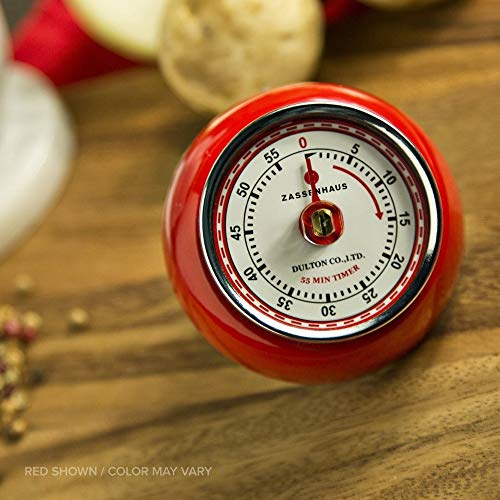 Zassenhaus Magnetic Retro 60 Minute Kitchen Timer, 2.75-Inch, Navy Blue - Image 5