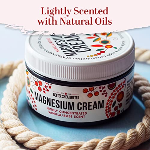 Magnesium Good Night Cream | Relieves Muscle Tension And Leg Cramps | Night Lotion Safe For Pregnancy, Kids And Babies | Organic And Natural Ingredients| Vegan, Us Made | (Vanilla Rose) #TOP5