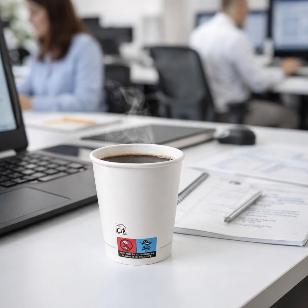 Bicchieri caffè usa e getta - 200, 500 o 1000 und. - Bicchieri di cartone riciclabili per caffè caldo - Resistenti e adatti per bevande calde o fredde (bianco, 1000 pezzi)