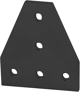 80/20 Inc., 4140-Black, 10 Series 5 Hole Tee Flat Plate