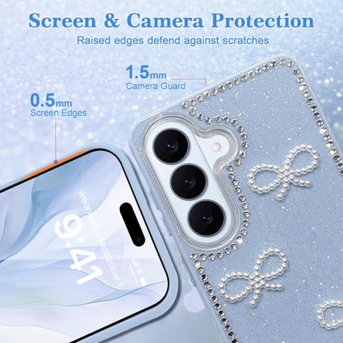 Image of DIZORO for Samsung Galaxy S26 Plus 5G case,Cute Bow Tie Aesthetic Phone Case,Trendy Slim Hard IMD Shockproof Protective Bumper Designer Phone Back Cover for Women Girls - Sierra