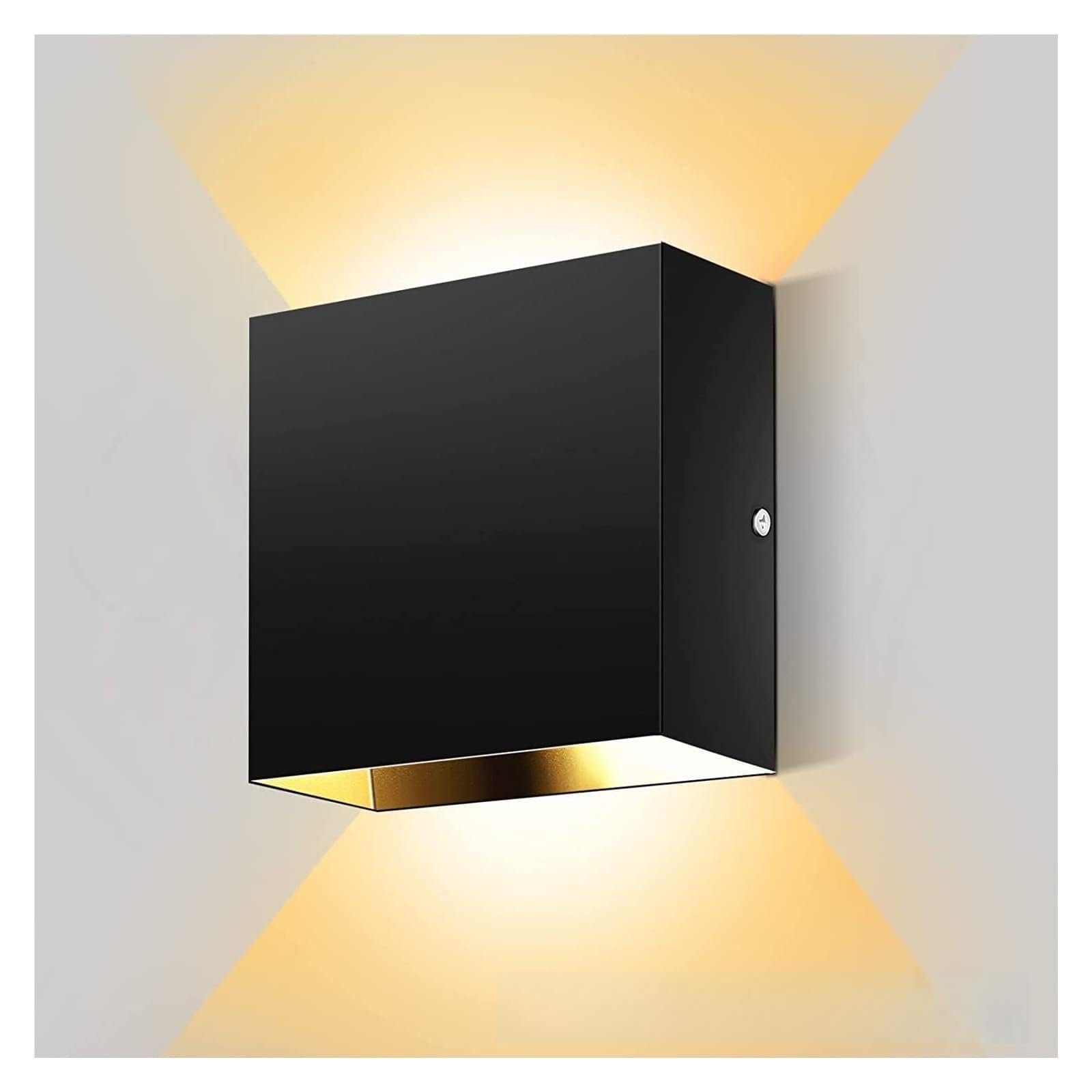 SILVASILNEX Led Aluminum wall lamp Simple Upper and Lower Luminous Aisle Corridor Staircase Bedroom Bedside Background Light(White6W[Trumpet],WarmLight)