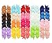 40 Pz Neonate Clip di Capelli Morbido Nastro Del Grosgrain Archi Alligatore Barrette Dei Capelli per Adolescenti Bambini Toddler 20 Colori