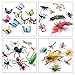 Auihiay 36 Pack Large Plastic Insect Figures Assorted Insect Bugs Includes Multicolored Lifelike Butterfly for Children Education, Insect Themed Party