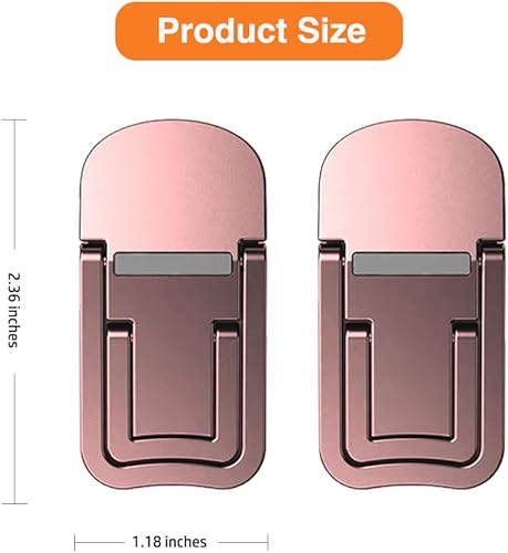Miniatura 5 de 2 mini soportes plegables de aleación de zinc para laptop, elevador de teclado de computadora portátil con 2 ángulos ajustables, soporte invisible