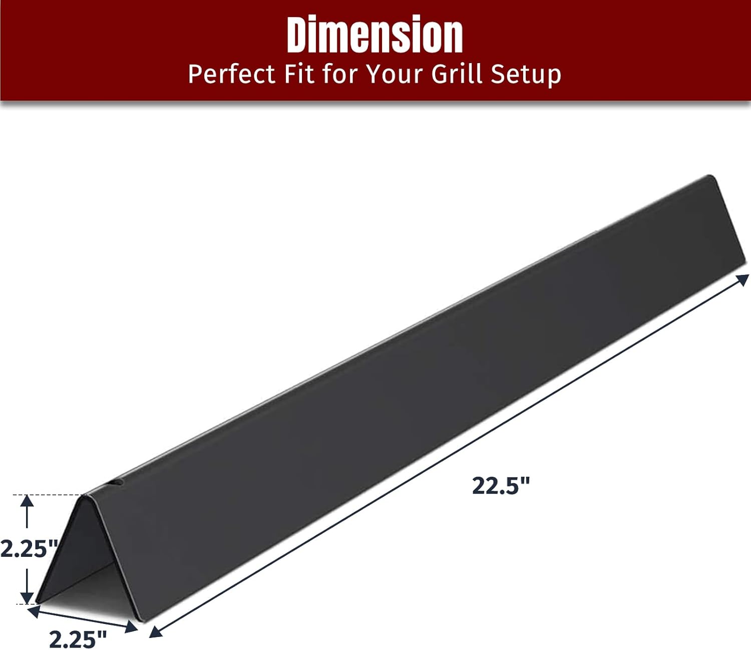 SHINESTAR 22.5”Heavy-Duty Flavorizer Bars Replacement for Weber Grills with Side-Mounted Control,Compatible with Genesis Silver/Gold B&C & Spirit E-310/300 Series,Porcelain-Enameled,5-Pack
