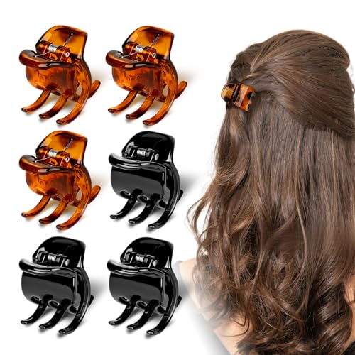 Set de 6 pinzas para cabello resistentes 1.3 pulg miniatura 6