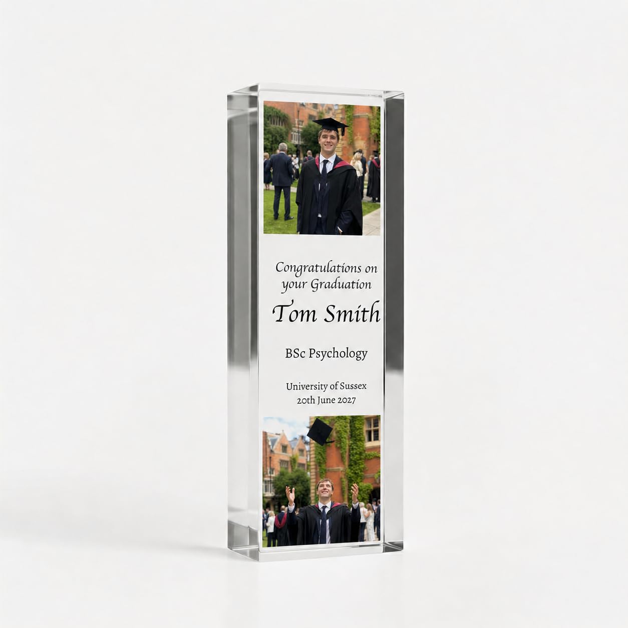 COOKIES AND KOALAS Graduation Acrylic Block Two Photo Display 6x20cm