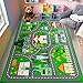 IWRJFQWR Kids Car Rug Play Mat 100×150cm (39×59 Inch), City Road Play Rug for Toddlers, Washable Non-Slip Car Track Playmat for Playroom, Bedroom, Nursery, Educational Floor Rugs for Kids, 3x5 Feet