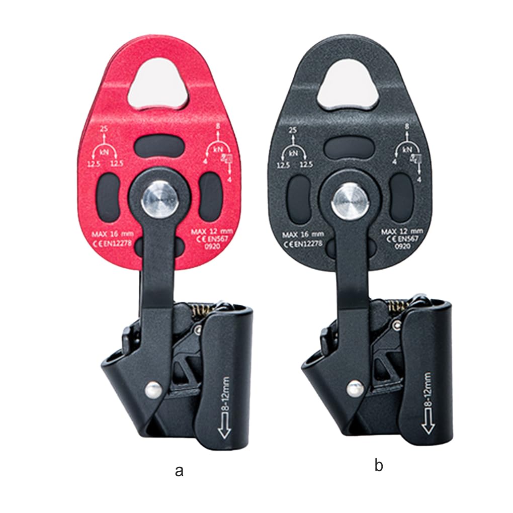 Ascender - Polea de elevación 4KN para escalada y senderismo, rappel, al aire libre, profesional, para montañismo, remolque