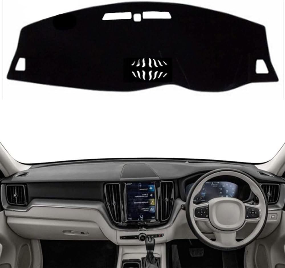 ZhangXD Car Dashboard Cover for Volvo XC60 2018-2020, Non-Slip Dash Board Sun Shield Protector Anti-Glare Anti Dust Interior Accessories