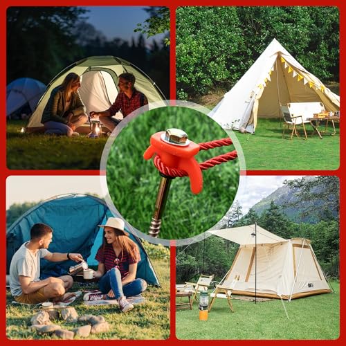 12x Zeltheringe, Drehbare Zeltheringe mit Gewinde, Schraubheringe Mit Steckschlüssel, Heringe Camping für Verschiedene Campingumgebungen, Zeltpflöcke ideal für harten Boden, Wald, Wiesen, Felsen – Bild 5