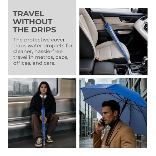 Image of Lifelong Travel Windproof Umbrella for Rain | 3-Fold Auto Open Waterproof | 23-Inch UV Protection Canopy | 8-Rib Compact Travel Umbrella for Men & Women | Black