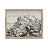 Tableau monté, prêt à être accroché, avec kit de suspension facile (y compris avec fixation en fer et vis) avec cadre en bois massif. Épaisseur du cadre : 2 cm