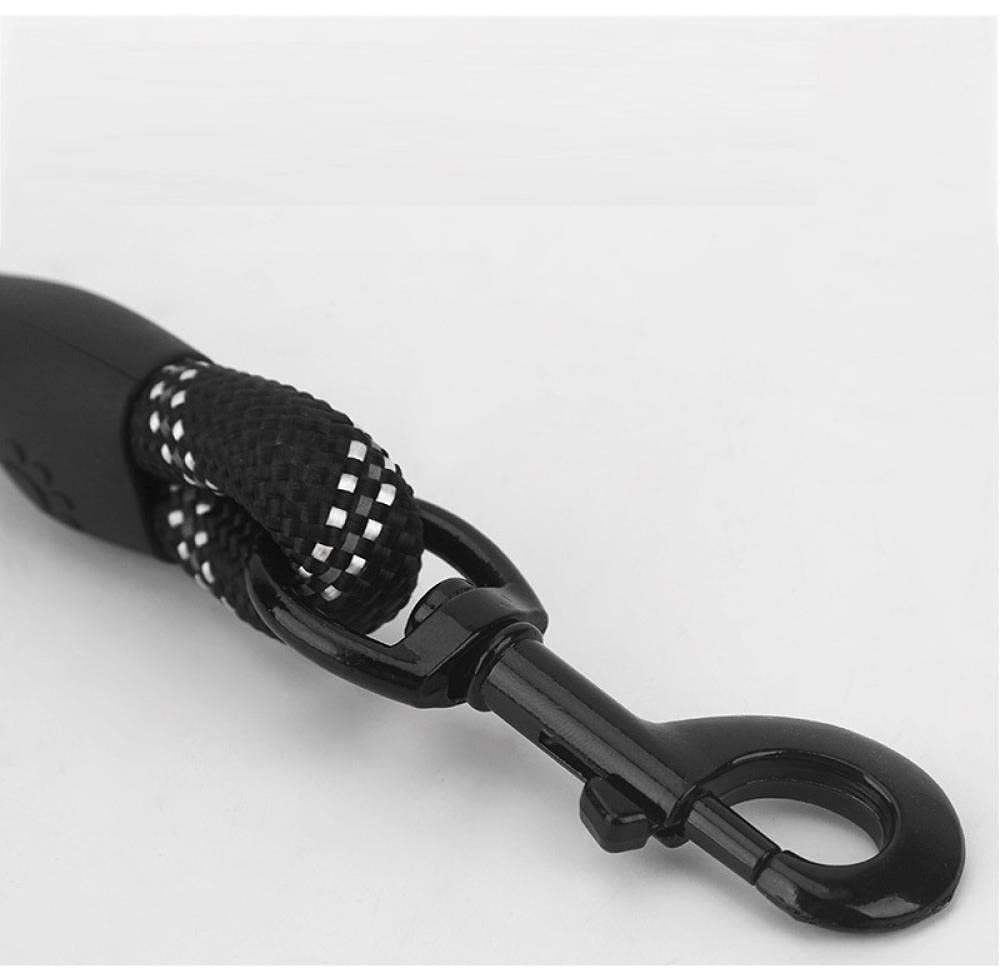 Guinzaglio per cani， Guinzaglio corto for cani, guinzaglio nero resistente for animali domestici, riflettente rotondo for dog walker, collare for, for