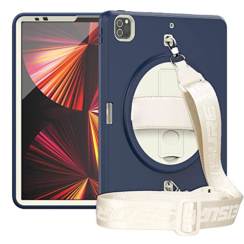 iPad Pro 12.9 Inch Case (2021/2020/2018) with Shoulder Strap